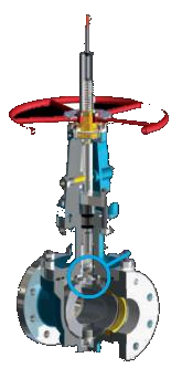 Rising stem ball valve with handwheel